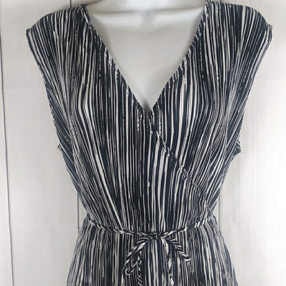 Damada Black &White Wrap Dress Medium - Picture 5 of 8